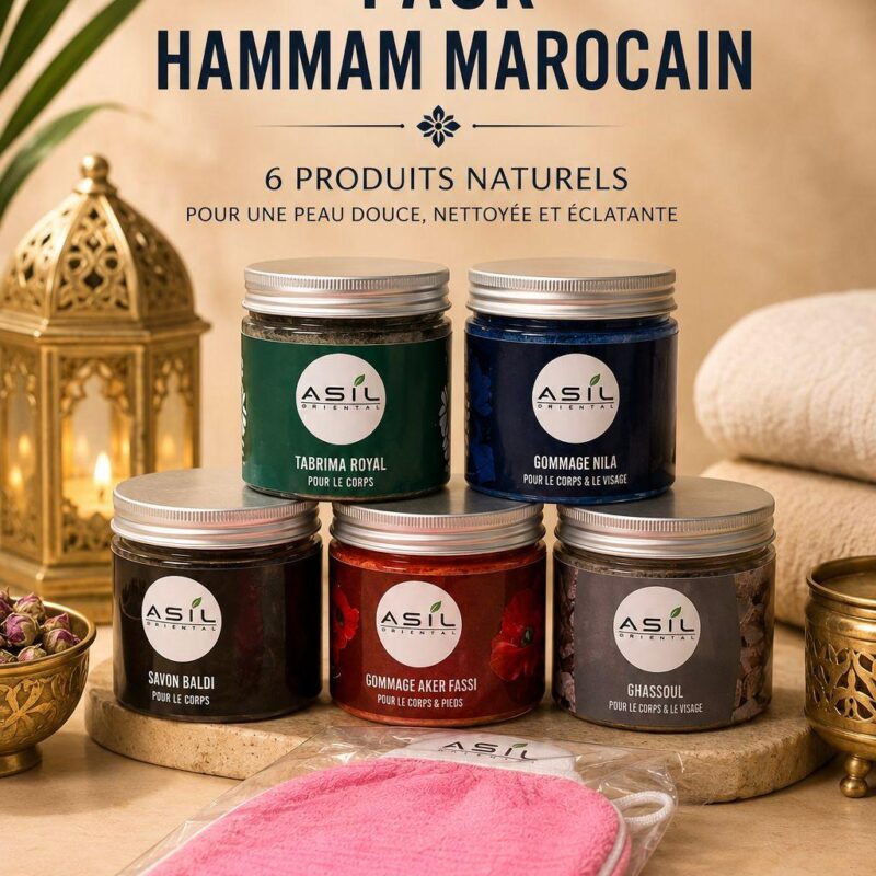 Pack Hammam Marocain - 6 Produits Naturels pour une Peau Parfaite