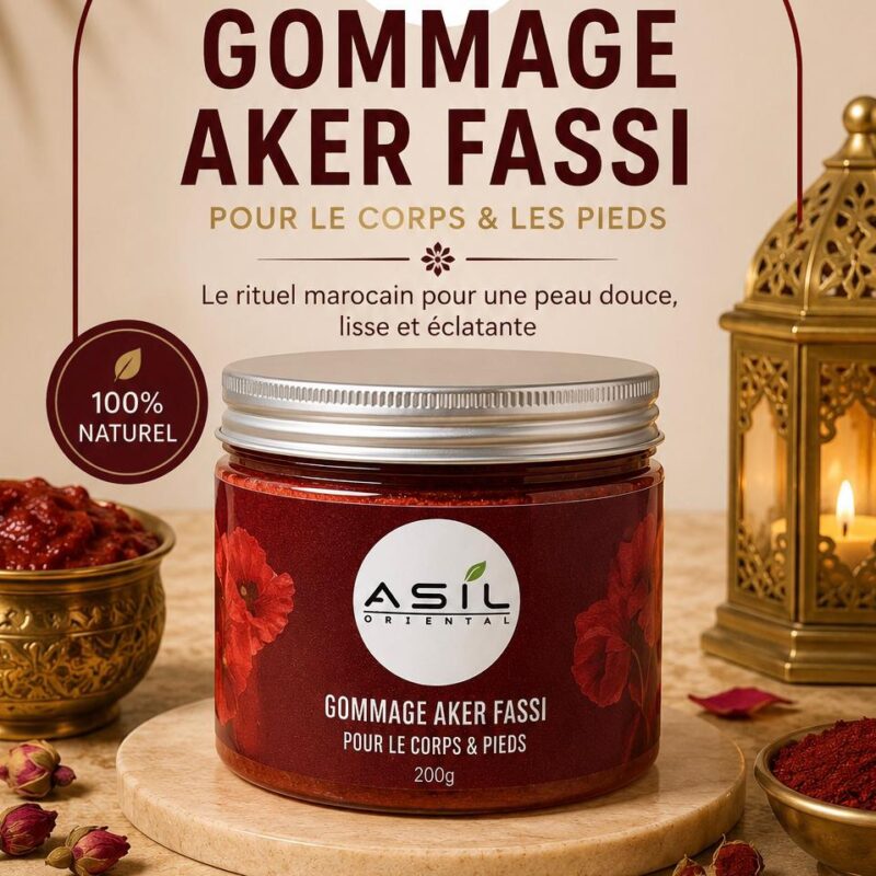Gommage Aker Fassi 100% Naturel - Pour le Corps & les Pieds (200g)