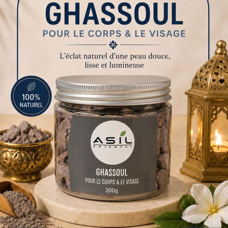 GHASSOUL 100% NATUREL - POUR LE CORPS & LE VISAGE (200G)